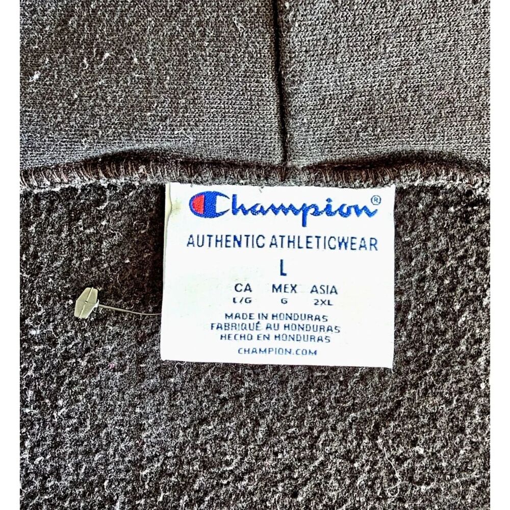 Champion Maryland Terrapins Full Zip Hoodie Men’s Large Black Powerblend NWOT - Picture 7 of 9